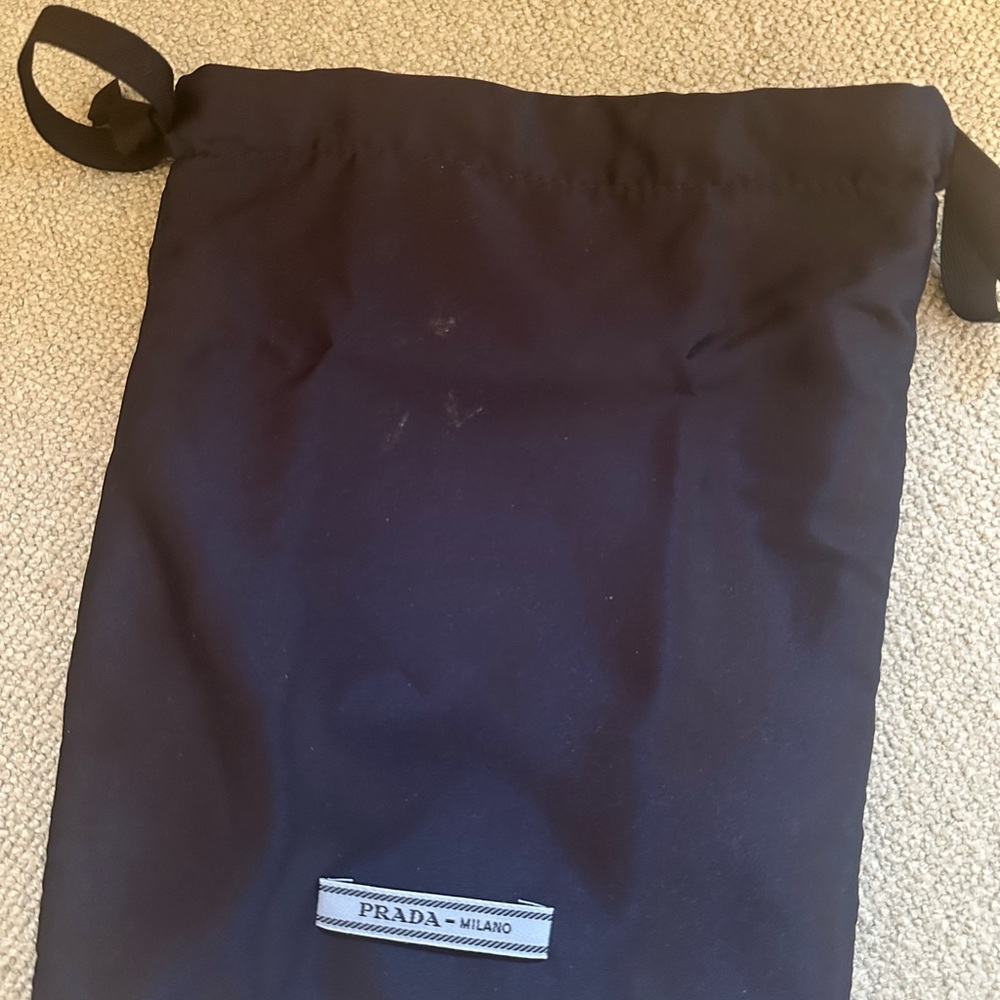Prada Navy Blue Drawstring Bag
